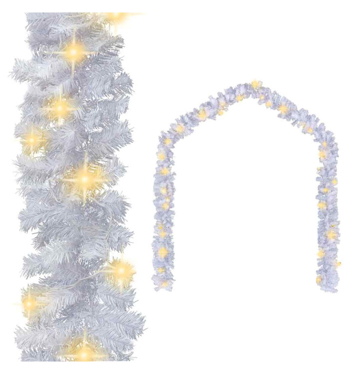 Guirlande de Noël avec lumières LED 10 m Blanc | Mobilier & Déco
