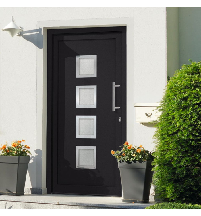 Porte d'entrée Anthracite 108x208 cm | Mobilier & Déco