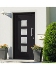 Porte d'entrée Anthracite 108x208 cm | Mobilier & Déco