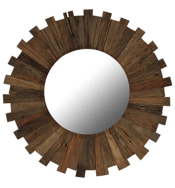 Miroir mural Bois de récupération massif 70 cm | Mobilier & Déco