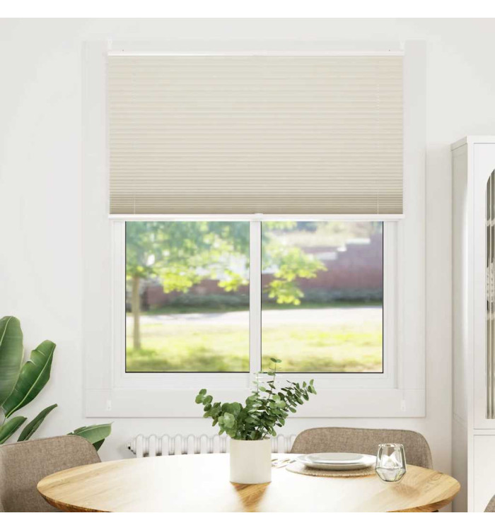 Store plissé 100x125 cm Crème | Mobilier & Déco