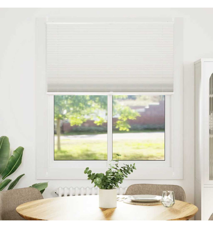 Store plissé 110x125 cm Blanc | Mobilier & Déco