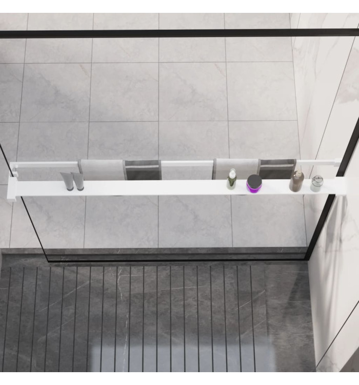 Étagère de douche de paroi de douche à l'italienne Blanc 115 cm | Mobilier & Déco