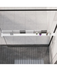 Étagère de douche de paroi de douche à l'italienne Blanc 115 cm | Mobilier & Déco