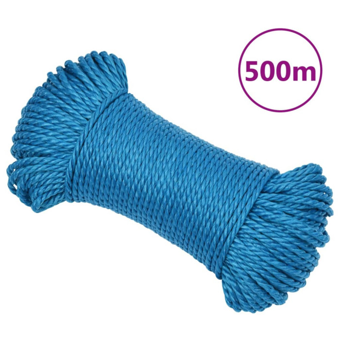 Corde de travail Bleu 3 mm 500 m Polypropylène | Mobilier & Déco