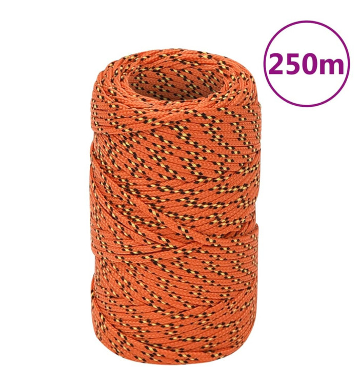Corde de bateau Orange 2 mm 250 m Polypropylène | Mobilier & Déco