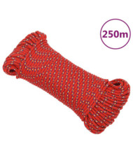 Corde de bateau Rouge 4 mm 250 m Polypropylène | Mobilier & Déco