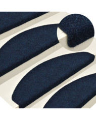 Tapis autoadhésifs de marches 5 pcs Bleu 65x21x4 cm Aiguilleté | Mobilier & Déco