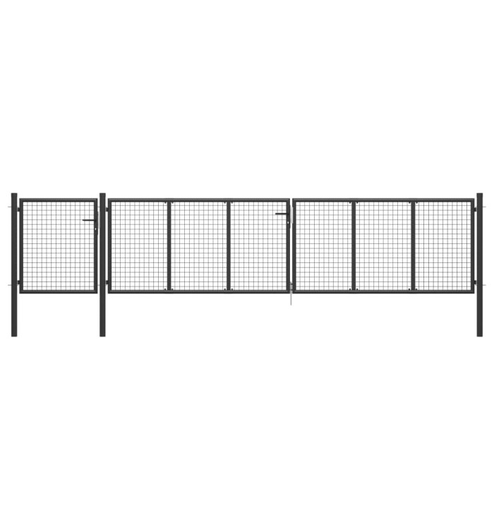 Portail de jardin Acier 500 x 75 cm Anthracite | Mobilier & Déco