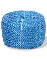 Corde torsadée Polypropylène 14 mm 100 m Bleu | Mobilier & Déco