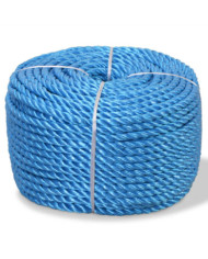 Corde torsadée Polypropylène 8 mm 500 m Bleu | Mobilier & Déco