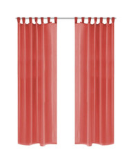 Rideau occultant 2 pcs Voile 140 x 225 cm Rouge | Mobilier & Déco