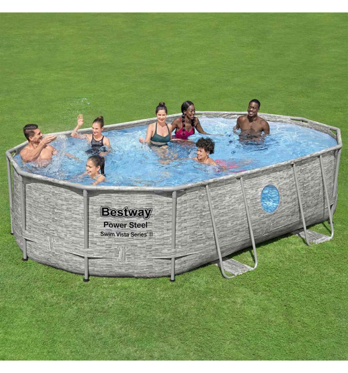 Bestway Ensemble de piscine Power Steel 488x305x107 cm | Mobilier & Déco