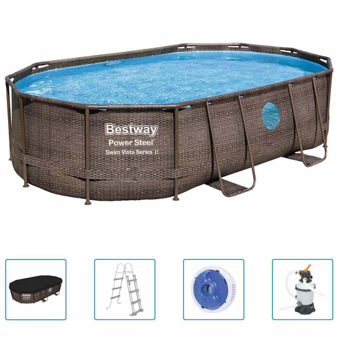 Bestway Ensemble de piscine Power Steel 488x305x107 cm | Mobilier & Déco