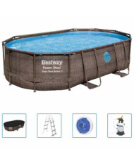 Bestway Ensemble de piscine Power Steel 488x305x107 cm | Mobilier & Déco