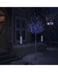 Sapin de Noël 600 LED bleues Cerisier en fleurs 300 cm | Mobilier & Déco
