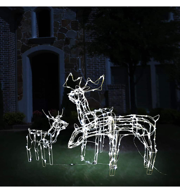 Cordon lumineux de Noël 3 pcs Rennes 229 LED | Mobilier & Déco