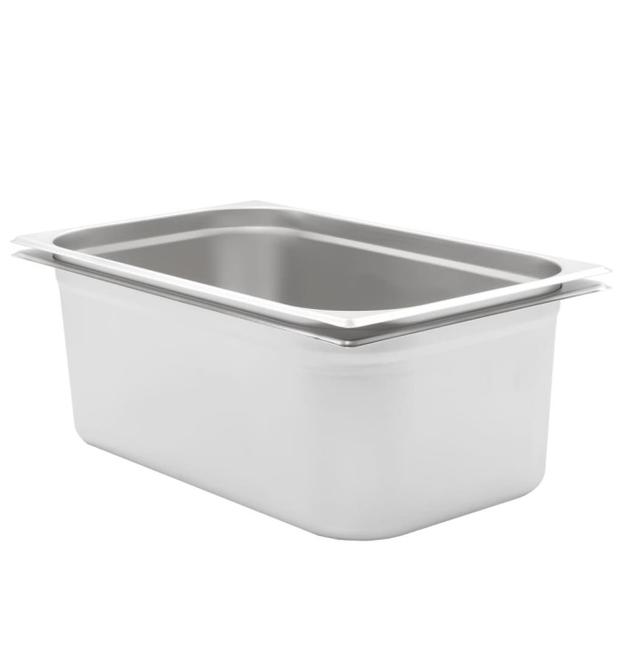Récipients Gastronorm 2 pcs GN 1/1 200 mm Acier inoxydable | Mobilier & Déco