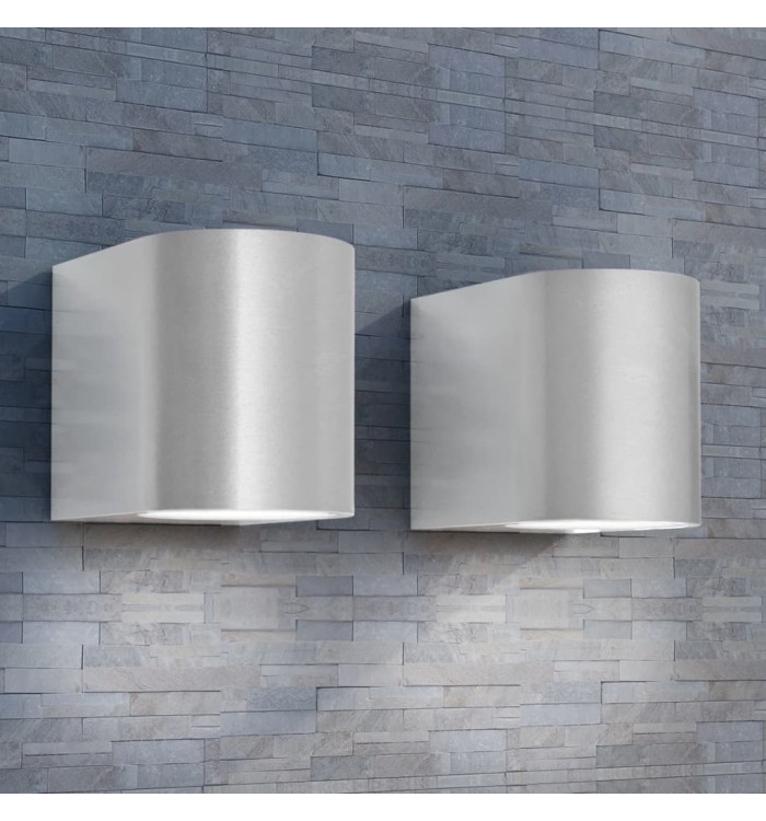 Applique murale LED d'extérieur 2 pièces Ronde vers le bas | Mobilier & Déco