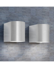 Applique murale LED d'extérieur 2 pièces Ronde vers le bas | Mobilier & Déco
