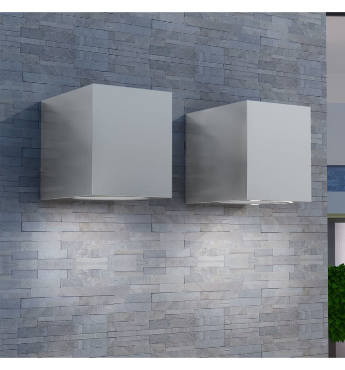 Applique murale d'extérieur en forme de cube 2 pcs | Mobilier & Déco