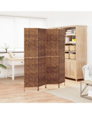 Cloison de séparation 4 panneaux marron hyacinthe d'eau | Mobilier & Déco
