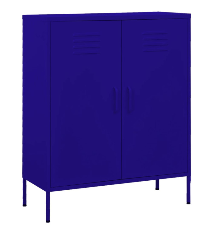 Armoire de rangement Bleu marine 80x35x101,5 cm Acier | Mobilier & Déco