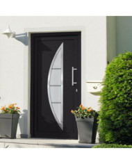 Porte d'entrée Anthracite 88x200 cm | Mobilier & Déco