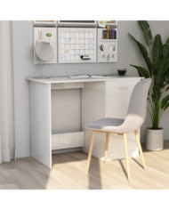 Bureau Blanc brillant 100x50x76 cm Bois d’ingénierie | Mobilier & Déco