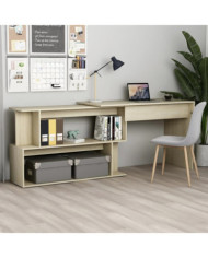 Bureau d'angle Chêne sonoma 200x50x76 cm Bois d’ingénierie | Mobilier & Déco