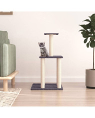 Arbre à chat avec griffoirs en sisal gris foncé 85,5 cm | Mobilier & Déco