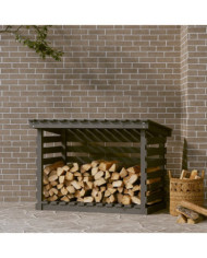 Support pour bois de chauffage Gris 108x73x79 cm Bois de pin | Mobilier & Déco