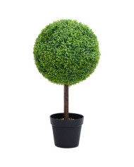 Plante de buis artificiel avec pot Forme de boule Vert 50 cm | Mobilier & Déco
