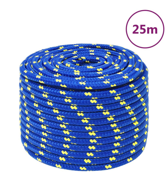 Corde de bateau Bleu 12 mm 25 m Polypropylène | Mobilier & Déco