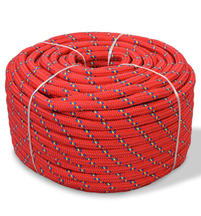 Corde de bateau Polypropylène 8 mm 500 m Rouge | Mobilier & Déco