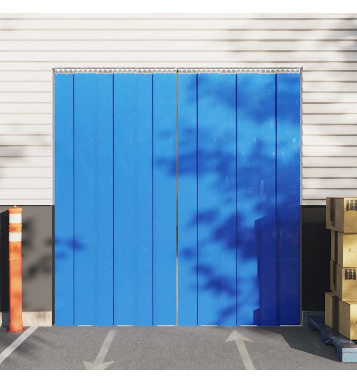 Rideau de porte bleu 300 mmx2,6 mm 25 m PVC | Mobilier & Déco
