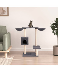 Arbre à chat avec griffoirs gris foncé 82 cm | Mobilier & Déco
