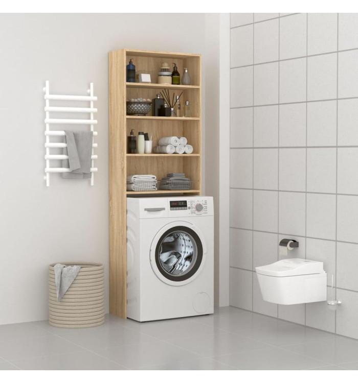 Meuble de machine à laver Chêne sonoma 64x24x190 cm | Mobilier & Déco