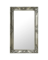 Miroir mural style baroque 50x80 cm Argenté | Mobilier & Déco