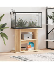 Support pour aquarium chêne sonoma 80x35x60cm bois d'ingénierie | Mobilier & Déco
