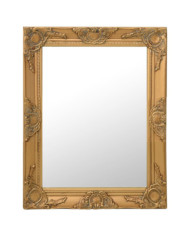 Miroir mural style baroque 50x60 cm Doré | Mobilier & Déco