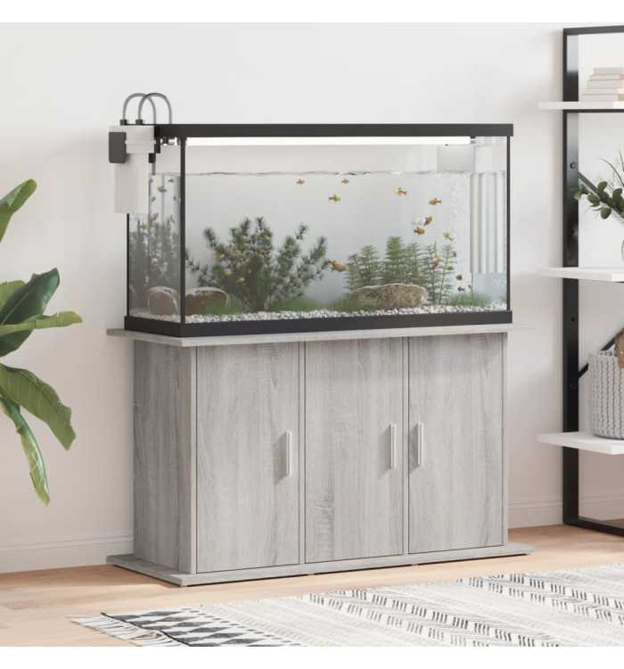 Support pour aquarium sonoma gris 101x41x58cm bois d'ingénierie | Mobilier & Déco