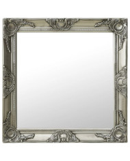 Miroir mural style baroque 60x60 cm Argenté | Mobilier & Déco