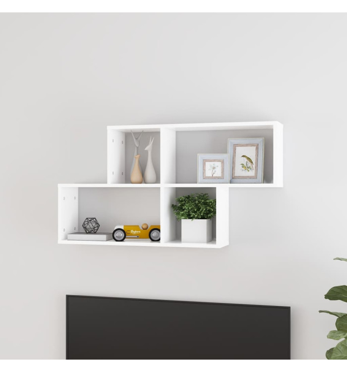 Étagère murale Blanc 100x18x53 cm Bois d’ingénierie | Mobilier & Déco