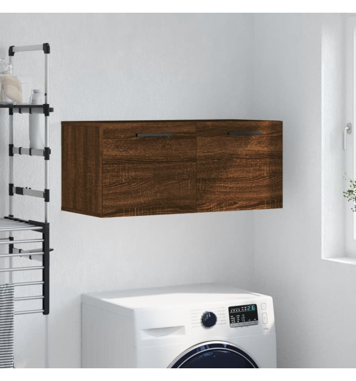 Armoire murale chêne marron 80x36,5x35 cm bois d'ingénierie | Mobilier & Déco
