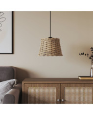 Abat-jour de plafonnier marron Ø20x15 cm osier | Mobilier & Déco