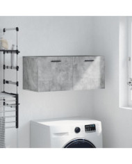 Armoire murale gris béton 80x36,5x35 cm bois d'ingénierie | Mobilier & Déco