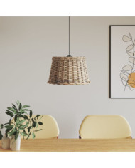 Abat-jour de plafonnier marron Ø45x28 cm osier | Mobilier & Déco