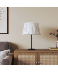 Abat-jour blanc Ø38x23 cm osier | Mobilier & Déco