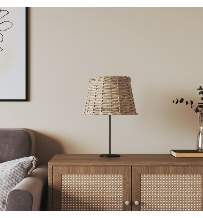 Abat-jour marron Ø25x17 cm osier | Mobilier & Déco